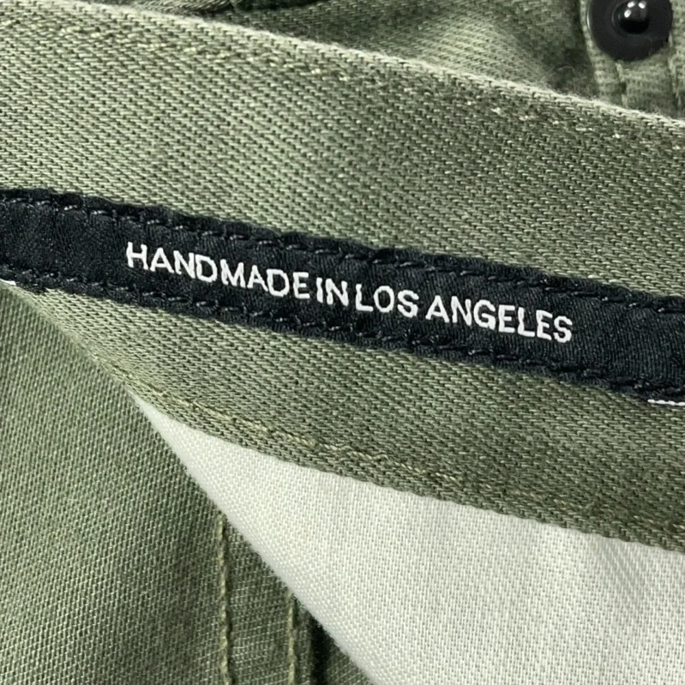 John Elliott‎ Pants Men 30 Green (measure 33x34) Button Fly 100% Cotton USA